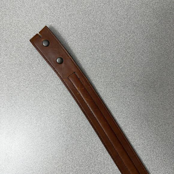 Chicago Leather Works Belt Mens 34 Distressed Classic Handmade 1.25" *No Buckle - Picture 3 of 10